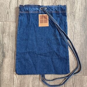 Rare Authentic Vintage 1980’sYves Saint Laurent rive gauche denim drawstring bag